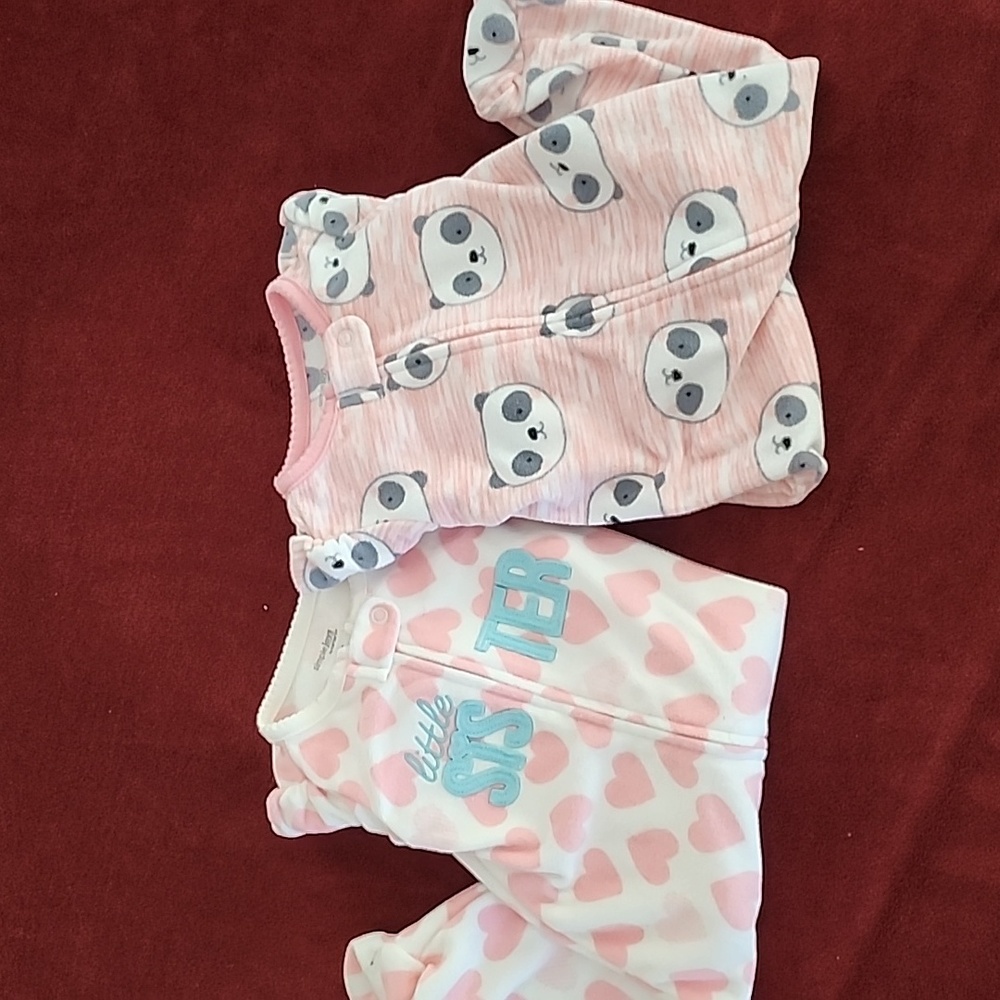 2 footie sleep and play suits